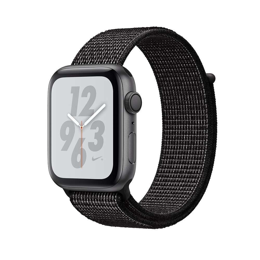 Apple Watch Nike Series 4 GPS 44mm Gray Alum. w. Black Nike Sport l. Gray Alum. (MU7J2)